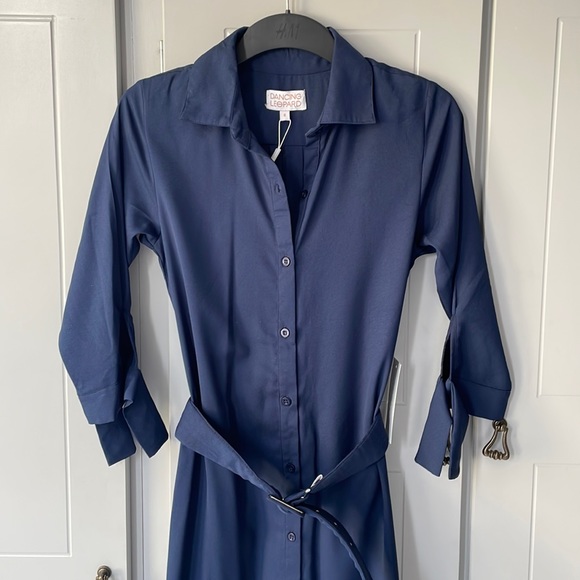 Dancing Leopard, Navy Maxi Dress, Size 8 - Picture 2 of 4